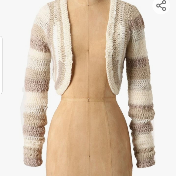 Anthropologie Sweaters - ANTHRO  Far Away From Close Atacana Cropped Cardigan Open Knit Size Small